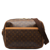 ルイ ヴィトン モノグラム リポーターGM 斜め掛け ショルダーバッグ M45252 ブラウン PVC レザー レディース LOUIS VUITTON 【中古】